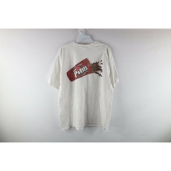 Vtg 90s Mens XL Distressed Mr Pibb Put It In Your Head Double Sided T-Shirt USA - Picture 7 of 10